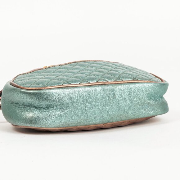 Gucci Zumi Pink & Blue Laminated Leather Quilted Mini Bag - Picture 5 of 12